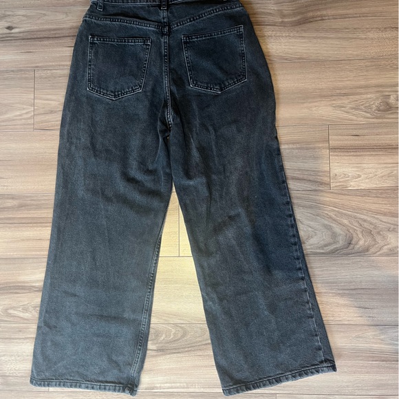 ASOS Dark Grey Denim Wide Leg Pants - Picture 7 of 7